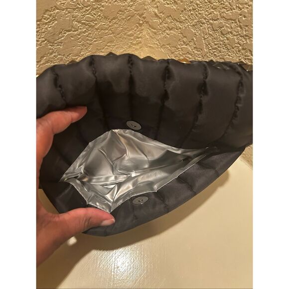 Think Royln The Studded Bar Bag Black Quilted Nylon Puffer Purse Edgy Punk NWT - Picture 11 of 14